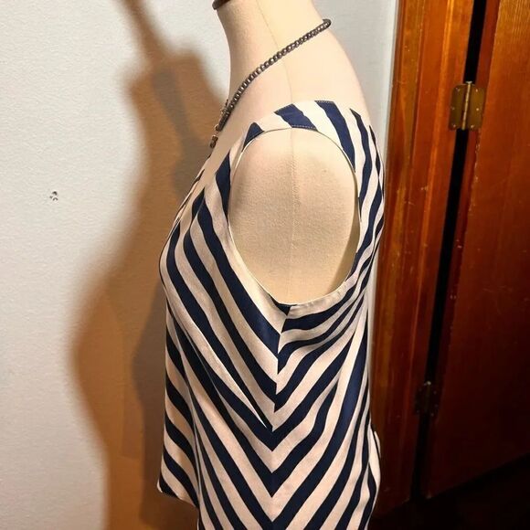 EUC Ellen Tracy Size 6 Sleeveless , V-neck Polyester Striped Top #9 - Picture 6 of 8
